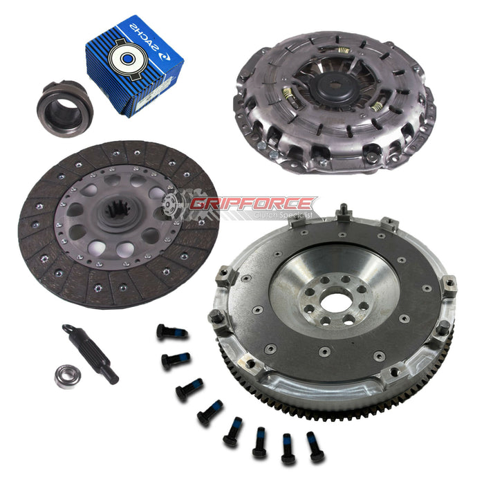 GF CLUTCH KIT+SACHS BEARING+ALUMINUM FLYWHEEL for 01-03 BMW E46 323 325 328 330